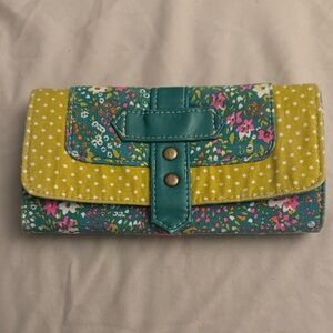 Mossimo Supply Co. Floral Wallet - Teal, Yellow, Pink